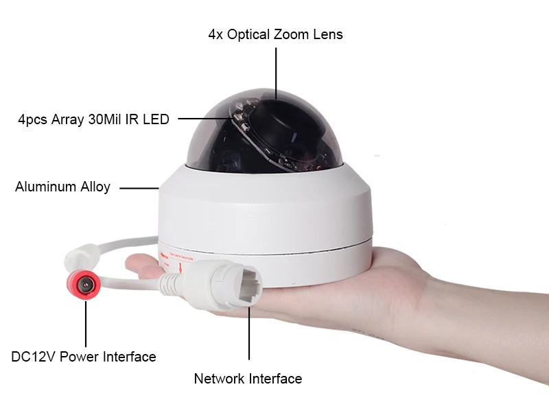 H.265 1080P PTZ IP камера POE Onvif 4X Zoom мини скоростной купол металлический открытый водонепроницаемый 2MP 5MP POE CCTV безопасности Onvif P2P камера