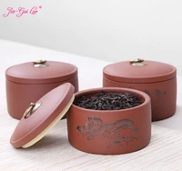 jia gui luo purple clay tea box sealed box tea set portable travel tea coffee beans dried fruit seed storage box d059