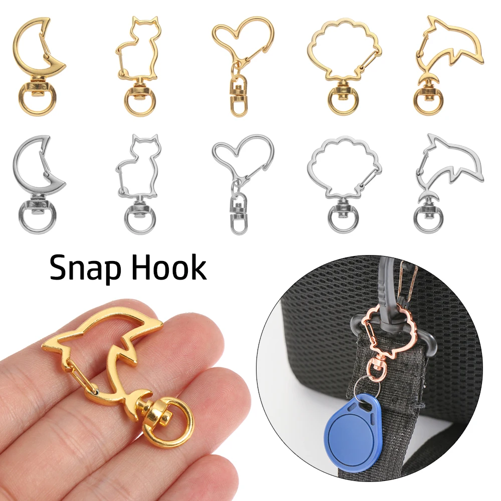 New 5pcs Metal Snap Hook Trigger Clips Buckles For Keychain Lobster Clasp Hooks for Necklace Key Ring DIY Making | Украшения и