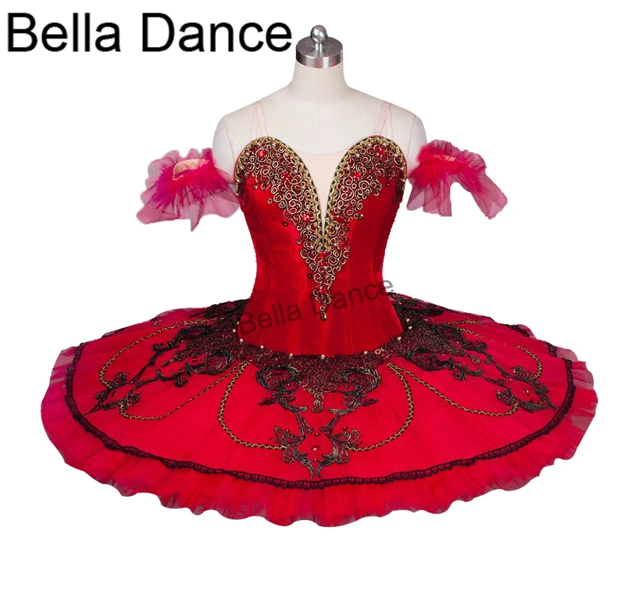 Red Black Don Quixote Ballet Stage Costume Girls Performance Tutu Attire Adult Women Professional TutuBT9025 | Тематическая одежда