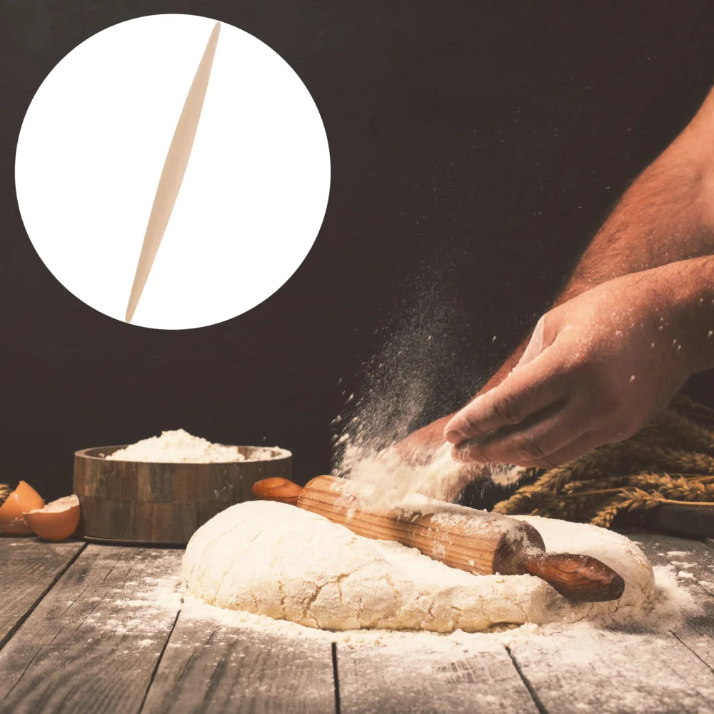 

Wooden Rolling Pin Dough Pastry Roller Fondant Cake Noodle Baking Tool Kitchen Supplies for Home Restaurant (Length 27cm, Diamet