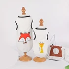 Летняя крутая дышащая сетчатая жилетка для собак мультяшный медведь лиса Одежда для собак без рукавов Одежда для маленьких и средних собак жилетка для домашних животных