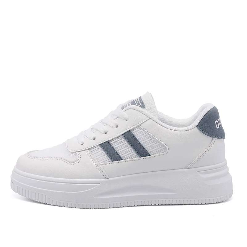 

Mesh Permeable White Shoes Women's 2021 Summer New Flat Platform Sneaks Fashion Designer Casual Shoes Lace-up Raise the Bottom