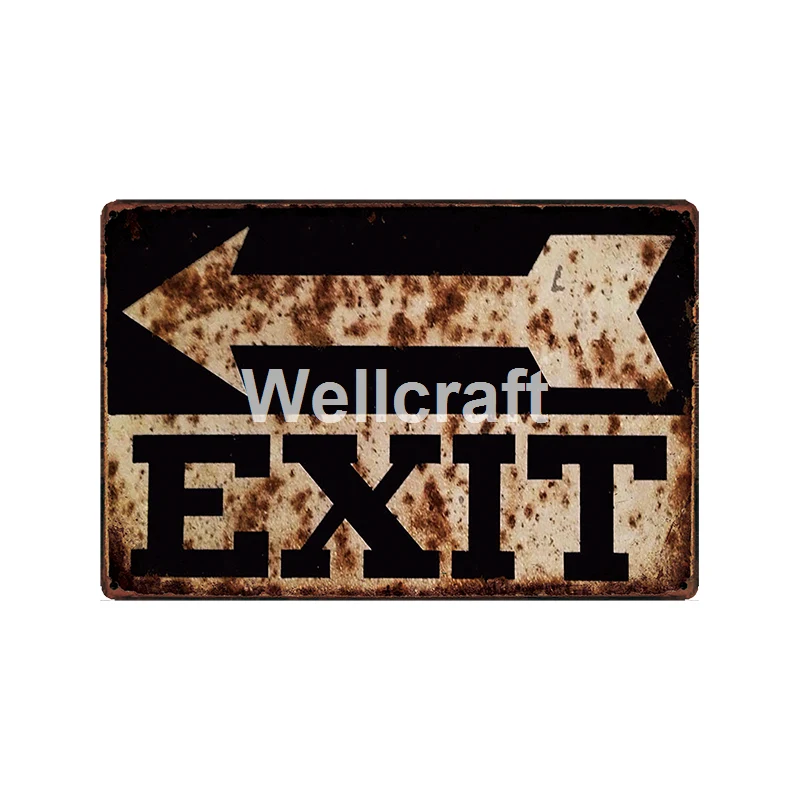 [WellCraft] предостережение X-RAY парковка только выход из общественных металлических знаков плакаты винтажная живопись на заказ Декор LT-2004 - Цвет: GLC-10804