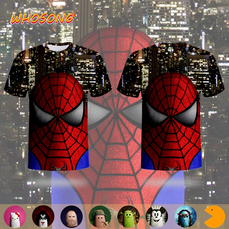 Футболка WHOSONG 3D с рисунком пальцев Человек паук аниме классические персонажи