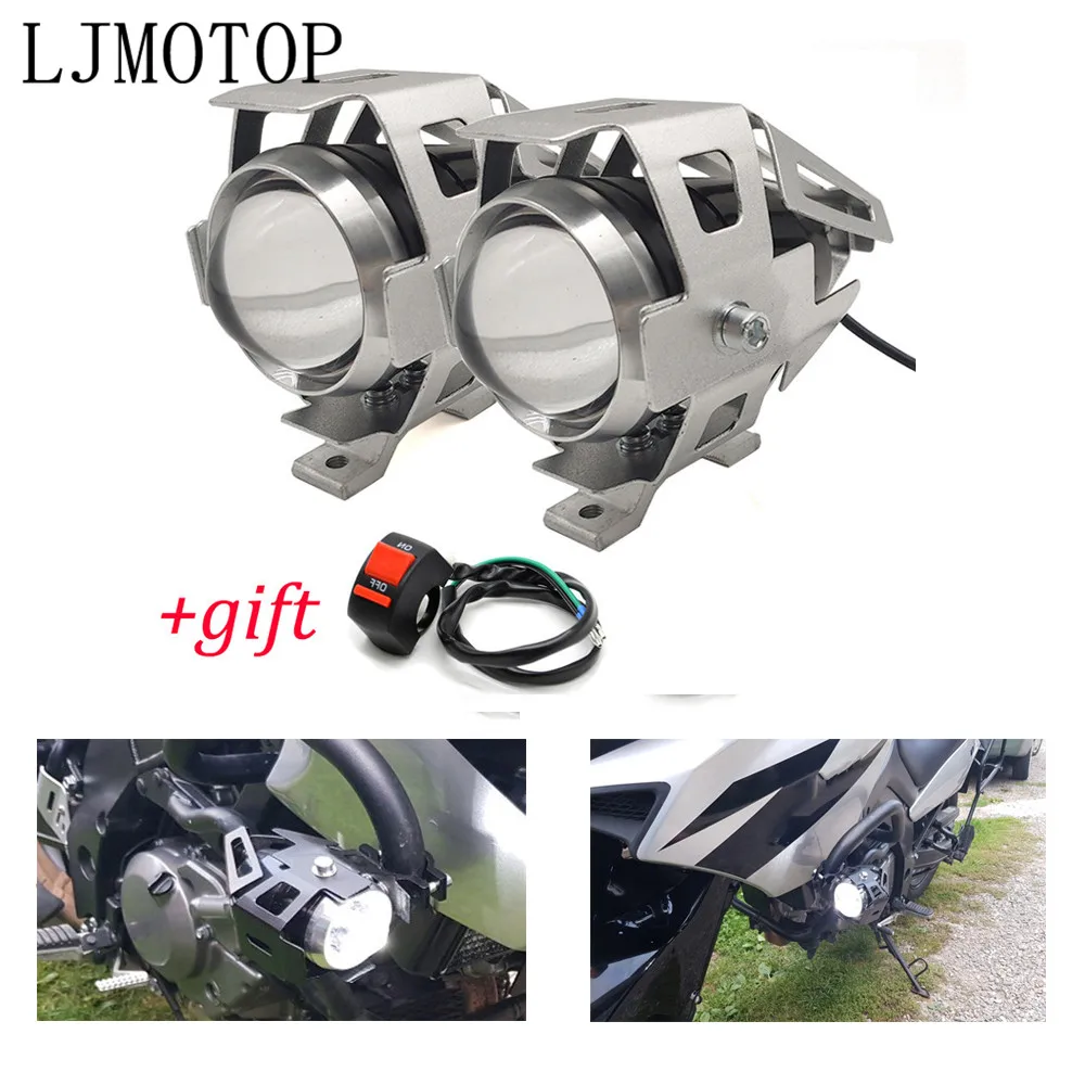 Мотоцикл 12V светодиодный фары вспомогательная лампа U5 прожектор мотоцикл для Honda