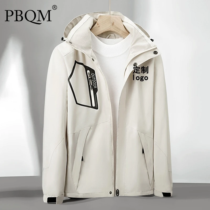 

Ветровка PBQM для весны и осени, ветрозащитные водонепроницаемые теплые зимние костюмы для походов, одежда для скейтборда с капюшоном 6T2418