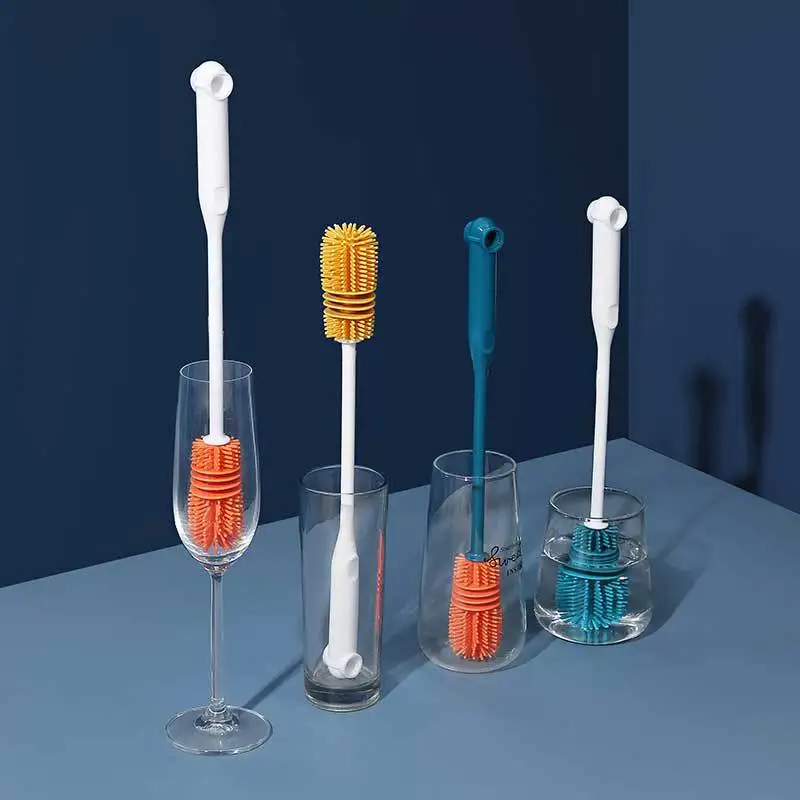 

Cup Brush Milk Bottle Scrubber Glass Cleaner Kitchen Cleaning Tools Long Handle Wineglass Wall Breaking Machine Cleaning Brush