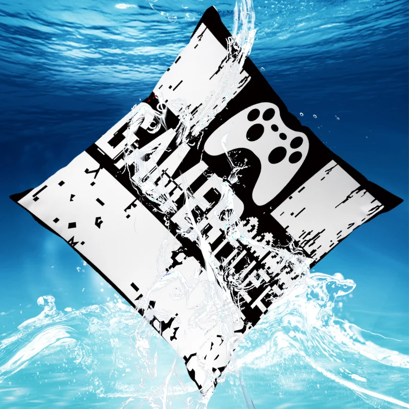 

Vintage Gamepad Waterproof Pillowcases Oil-proof Case Linen Throw Pillow Case Office Sofa Cushion Cover Home Decoration