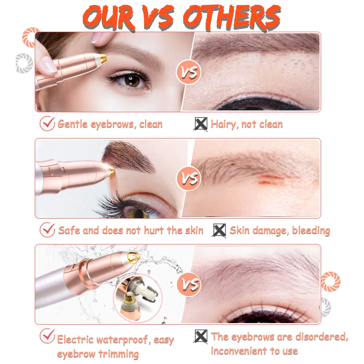 Портативный мини электрический триммер для бровей бритва губ и лица эпилятор