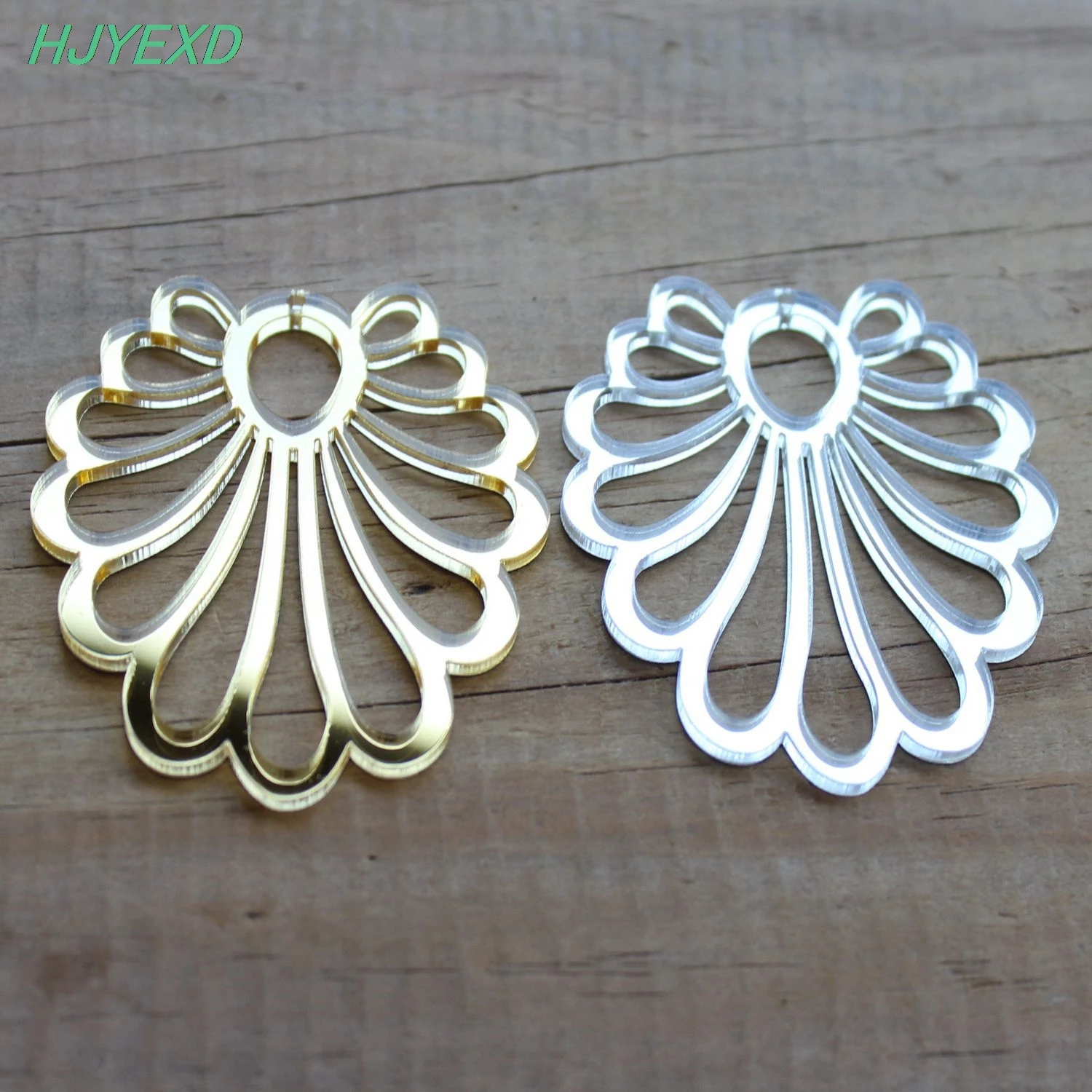 (4 шт./лот) искусственная акриловая оболочка для сережек аксессуары лазерный