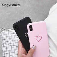 Cute Love Heart Silicone Phone Case For VIVO Y11 Y12 Y15 Y17 Y19 Y20 Y91C V17 Neo V11 V15 Pro V9 Couples Cover