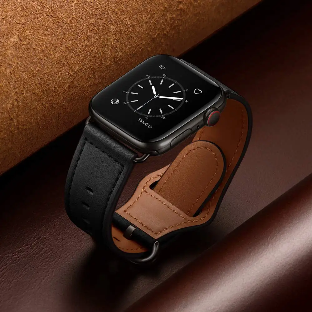 Кожаный ремешок для Apple watch 44 мм 40 мм iWatch 42 мм 38 мм браслет для часов из натуральной кожи Apple watch 5 4 3 2 1