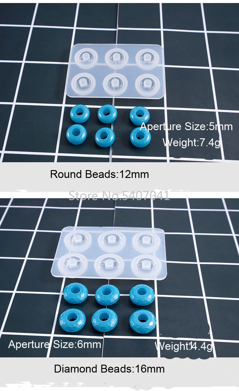 1 шт. круглые алмазные бусины жидкий силикон эпоксидная форма для ювелирных