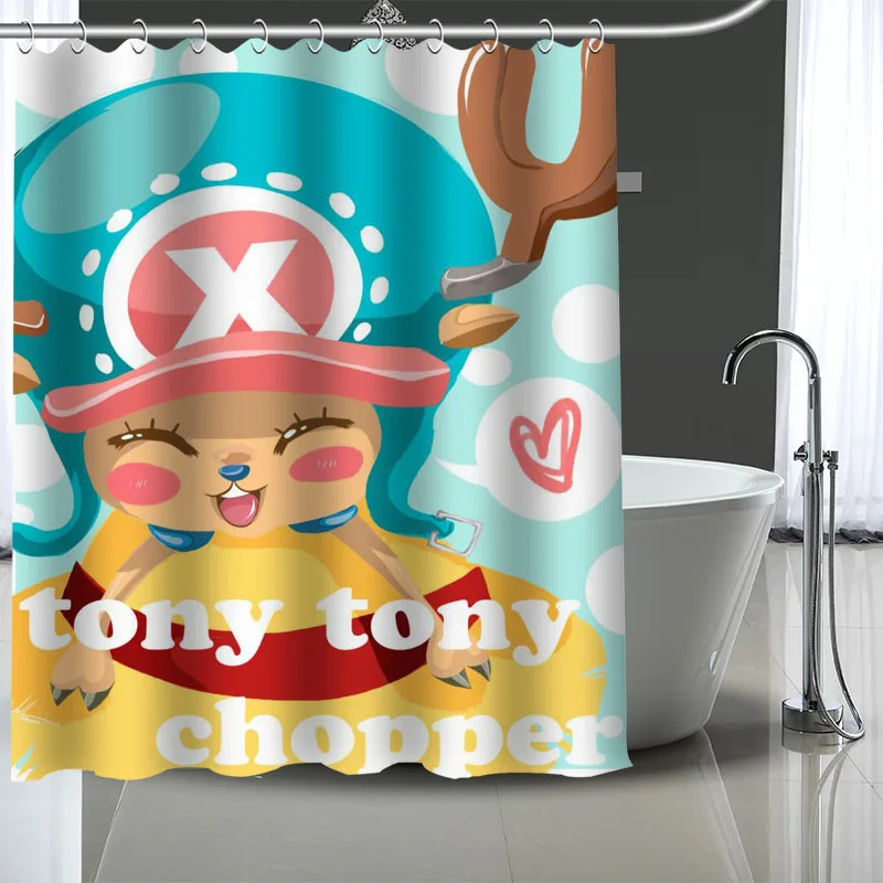 

Custom High Quality Chopper One Piece Shower Curtains Bath Products Bathroom Decor Waterproof Polyester With 12 Pcs Hooks