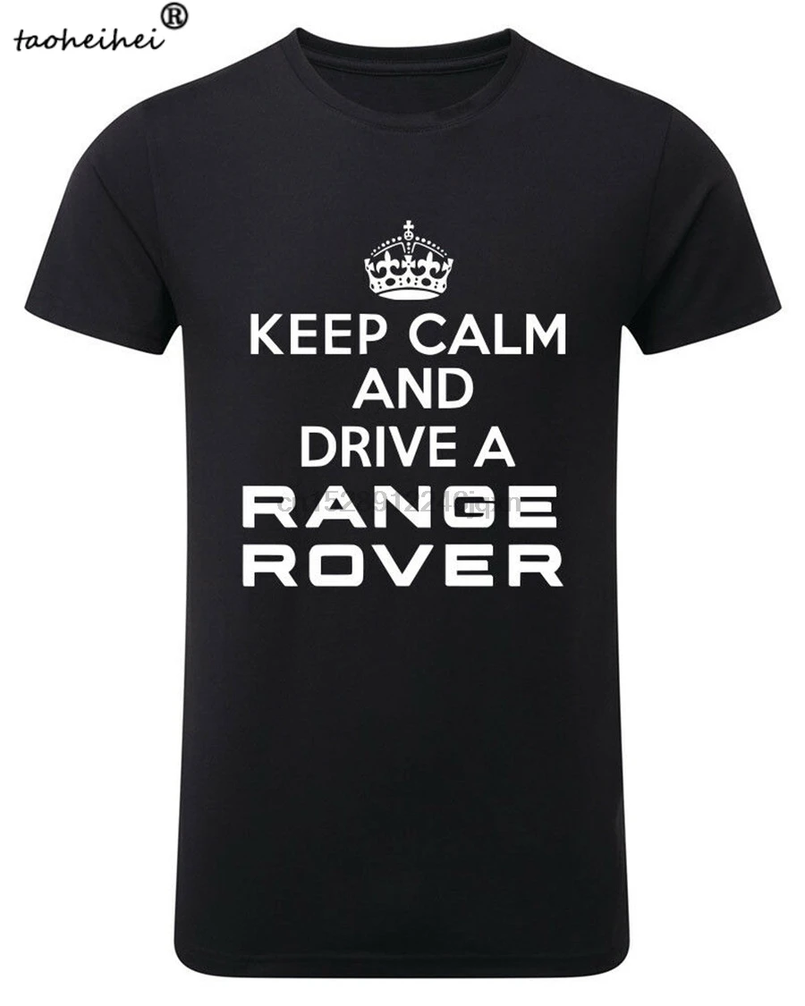 Мужская и женская футболка Range Rover 4X4 с надписью Keep Calm And Drive | Женская одежда
