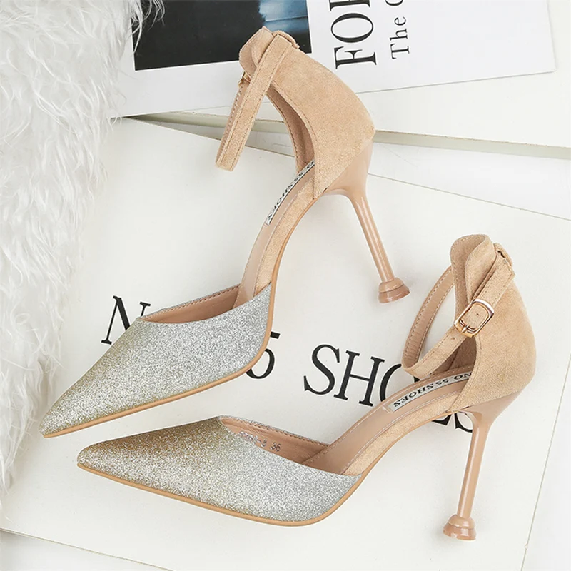 2019 новые женские роскошные босоножки на высоком каблуке 9 см свадебные