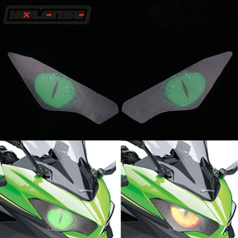 Аксессуары для мотоциклов KAWASAKI NINJA400 NINJA 400 2018 2021 3D наклейки на переднюю фару
