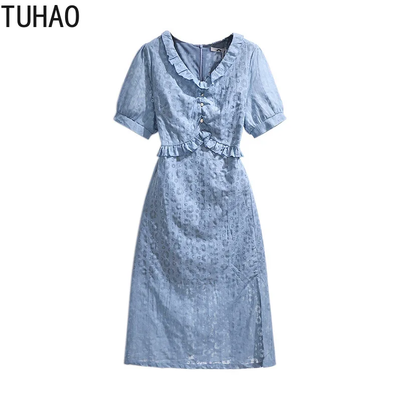 

TUHAO 2021 летние платья для женщин с высокой талией женское Повседневное платье большого Размеры 6XL 5XL 4XL 3XL летнее платье больших размеров Разме...