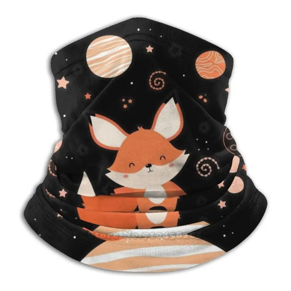 

Бандана 3D с изображением милой красной лисы, мягкая флисовая маска для лица и шеи, спортивный шарф с изображением космических Лис, животных, ...