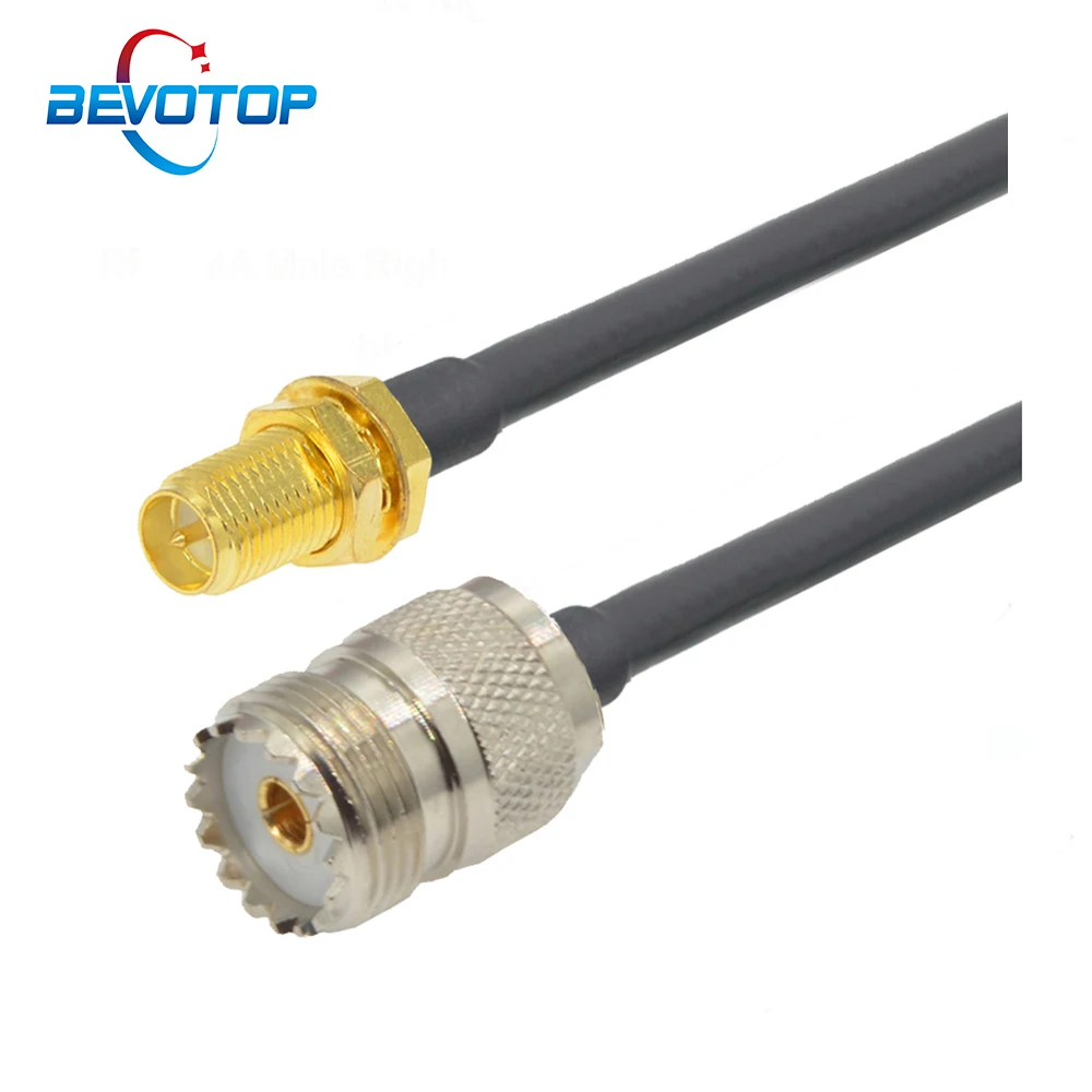 

RG58 кабель RP-SMA Женский УВЧ женский SO239 разъем адаптера РФ косичка 50 Ом ВЧ коаксиальный кабель удлинитель Коаксиальная перемычка