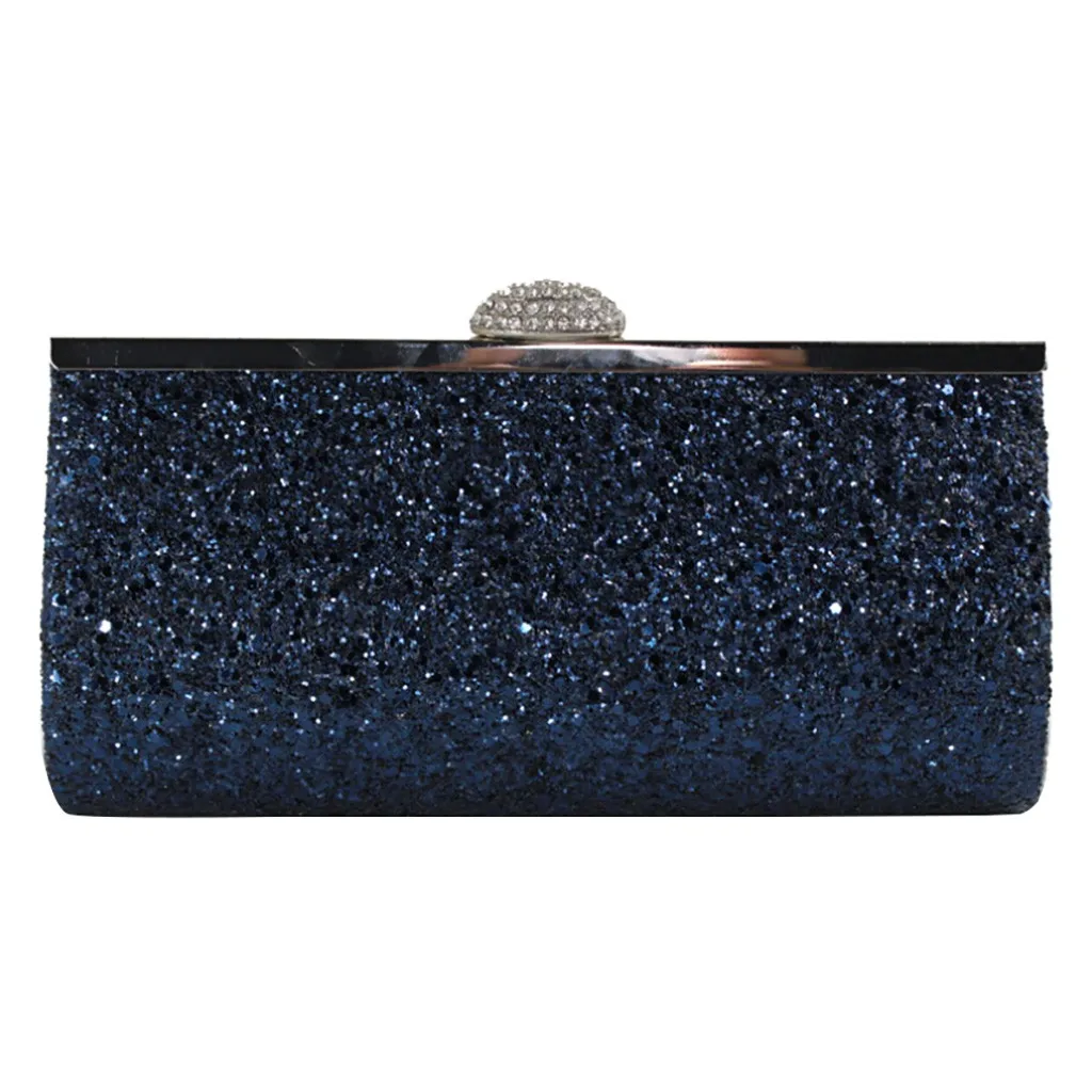 Женские вечерние сумки со стразами кожаные с цепочкой #923 | Багаж и