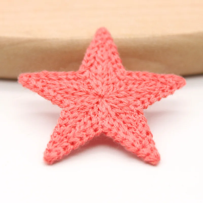 20pcs/pack 3.4cm Mini Cotton Knitting Pentagram for Home Hat Clothing Decoration Scrapbooking DIY Crafts Handmade Accessories 20pcs/pack 3.4cm Mini Cotton Knitting Pentagram for Home Hat Clothing Decoration Scrapbooking DIY Crafts Handmade Accessories