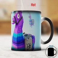 2022 game alpaca coffee mug 11oz creative ceramic color changing magic mug husband boy firends birthday gift