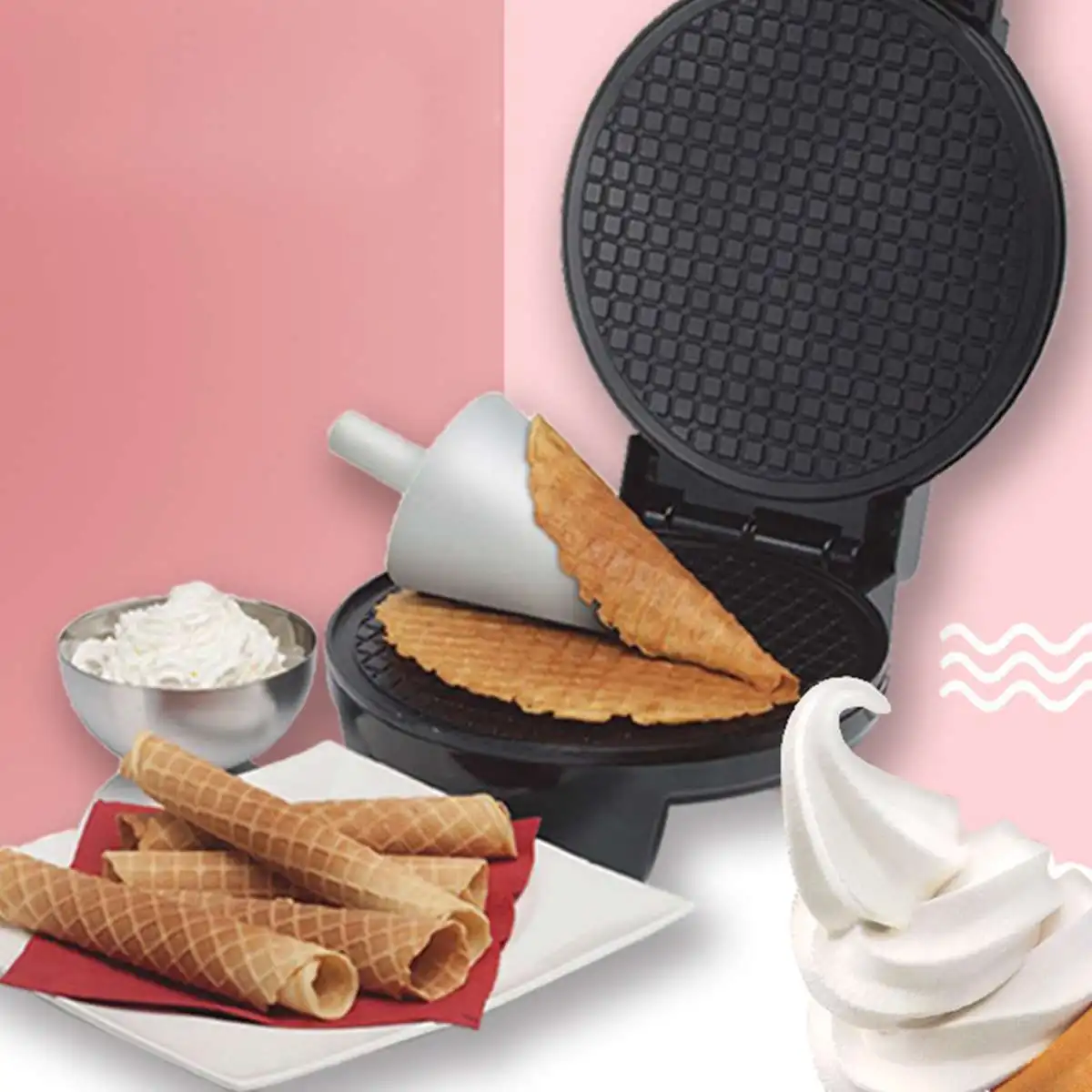 Электрическая машина для изготовления яиц хрустящий омлет антипригарная Вафля