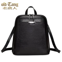 old tang fashion women backpack leather knapsack casual travel womens handbag college style high quality shoulder bags mochila