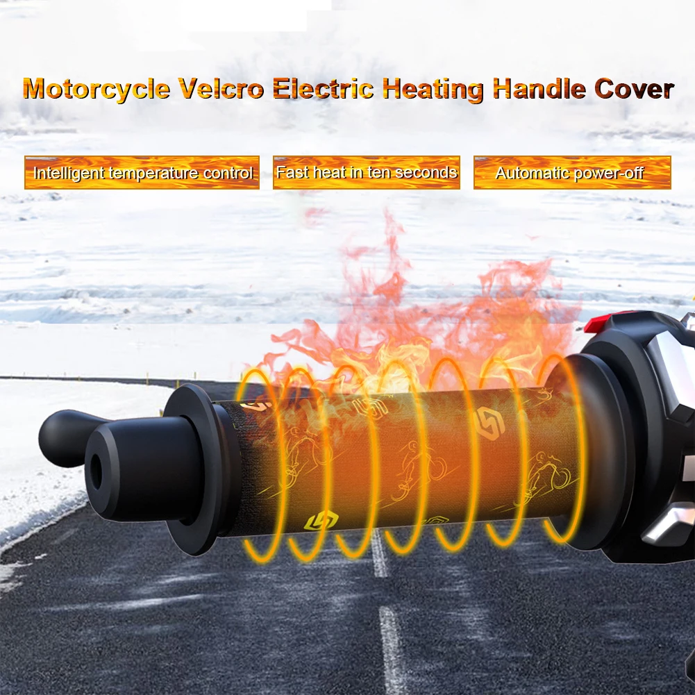

Universal Electric Heated Motorcycle Handlebar Grip Pad 12V Heating Handlebar 3 Heats Grip Heater Warmer ATV Accessories Winter