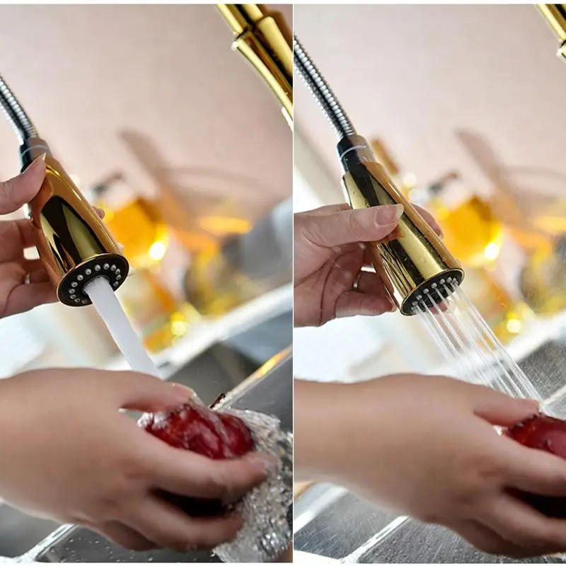 Золотистый смеситель для кухни золотистый кухонный кран с одной ручкой латунный