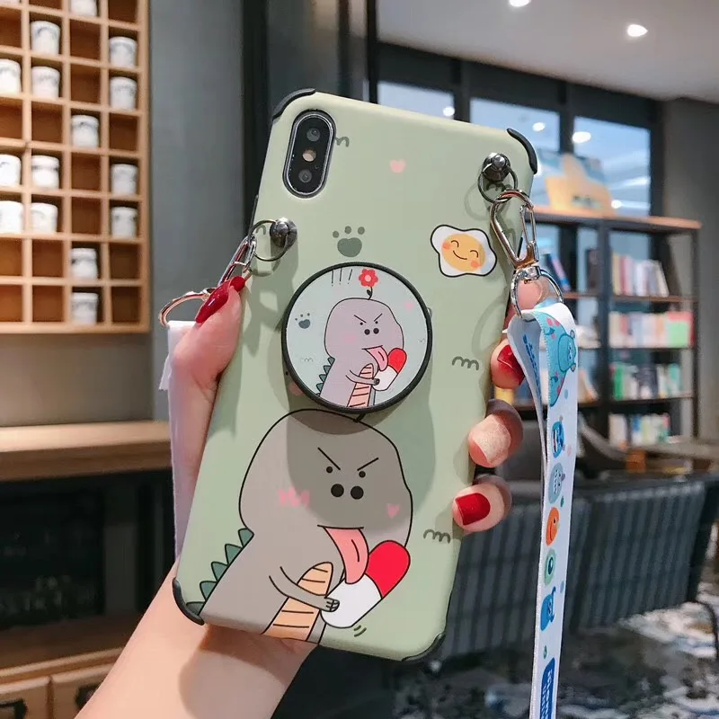 Милый мультяшный Единорог Улица Сезам ремешок чехол для iphone 6 6S 7 8 plus X XS XR Max стенд держатель мягкий IMD телефон couqe