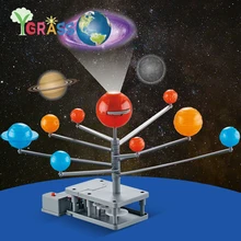 Solar System Planetary Model 8 Planets Set Kids Science Steam Projector Puzzle Toys Rotating Astrometer Baby Education Toys