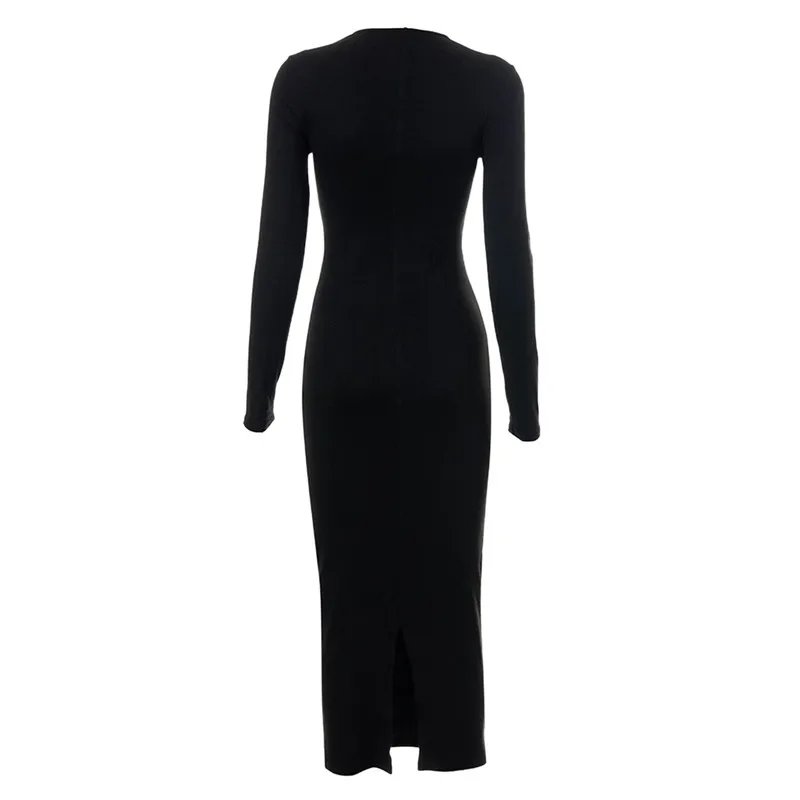 Соблазнительное женское платье с лямкой на шее длинное однотонное вечернее