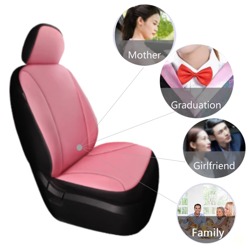 

Pink Car Seat Cover Sets for Girls Women Auto accessories for forester impreza legacy outback xv grand vitara liana