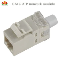 200 white utp rj45 connector cat6 network module information socket computer outlet cable adapter keystone jack for amp ethernet
