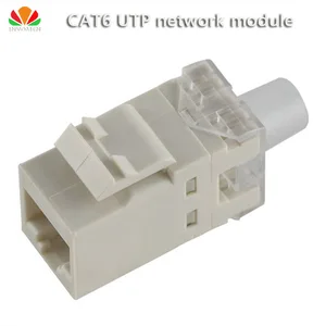 200 white utp rj45 connector cat6 network module information socket computer outlet cable adapter keystone jack for amp ethernet free global shipping