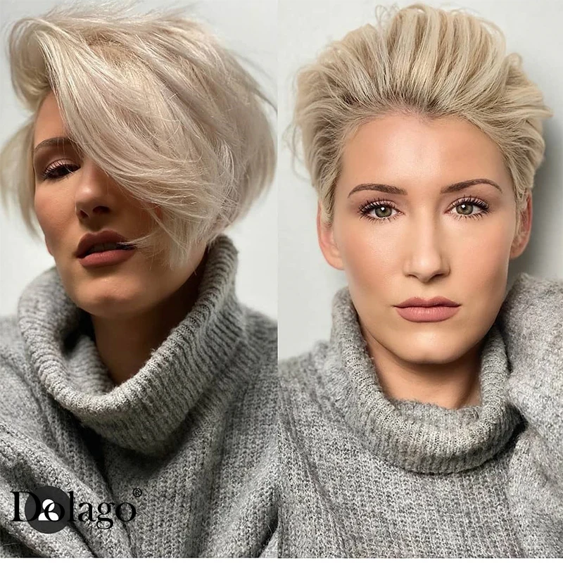 Блондинка Синтетические волосы на кружеве парики из натуральных волос для Для