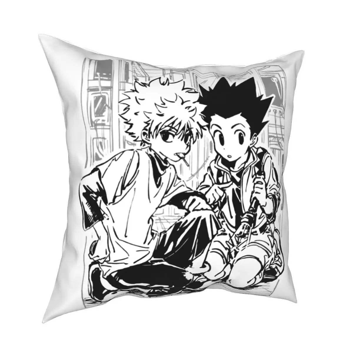 Чехол для подушки Hunter X Killua Zoldyck тканевый чехол с принтом декоративный Аниме Манга