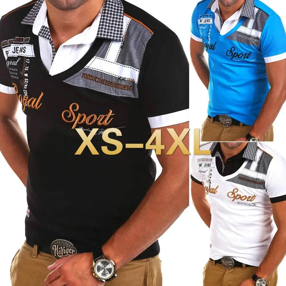 Zogaa мужские Поло рубашка Летняя футболка с коротким рукавом рубашки Slim Fit поло для