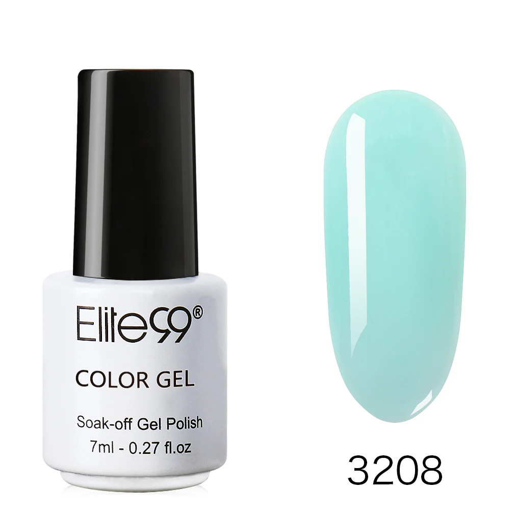 7ML 3208 Elite99 обнаженный желе для дизайна ногтей Гель-лак замочить от маникюра конфеты Гель-лак для ногтей полупрозрачный Светодиодный УФ-гель лак для ногтей - Цвет: 7ML 3208