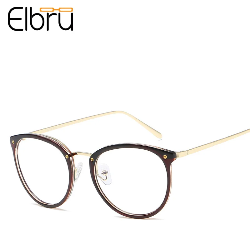 Elbru, Ретро стиль, круглые очки, фирменный дизайн, для женщин, очки, модные, мужские, цветочные, оправа для глаз, очки