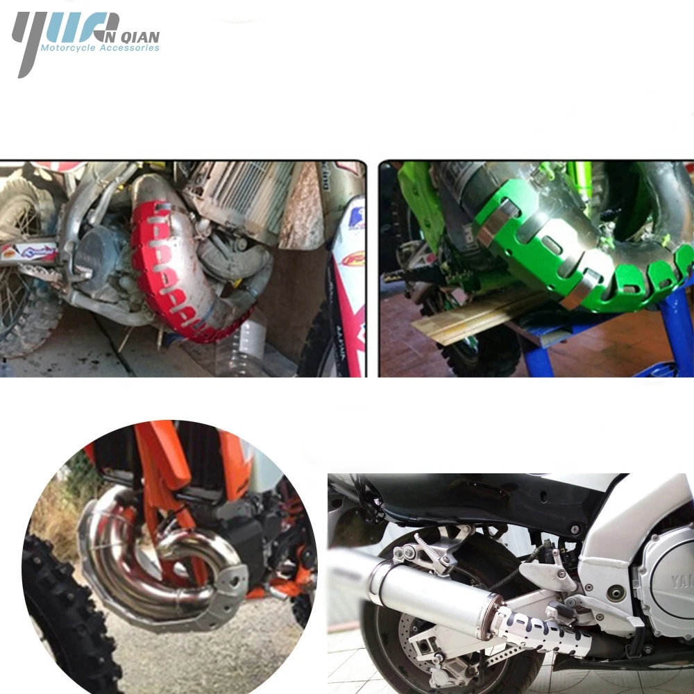 Motorcycle Exhaust Muffler Pipe Leg Protector Heat Shield Cover For KAWASAKI KLX110 KLX140L KX100 KX450F KLX110L KLX140 KX65 85 |
