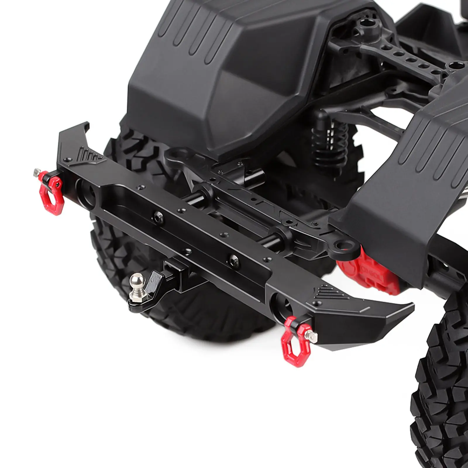 

Rear Bumper with D-rings for Axial SCX10 III AXI03007 1Pcs Black Metal Upgrade Parts for 1/10 RC Crawler Car