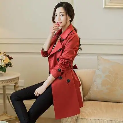 

Dust coat cultivate one's morality spring 2016 new women's big yards long sleeve double-breasted women's coat