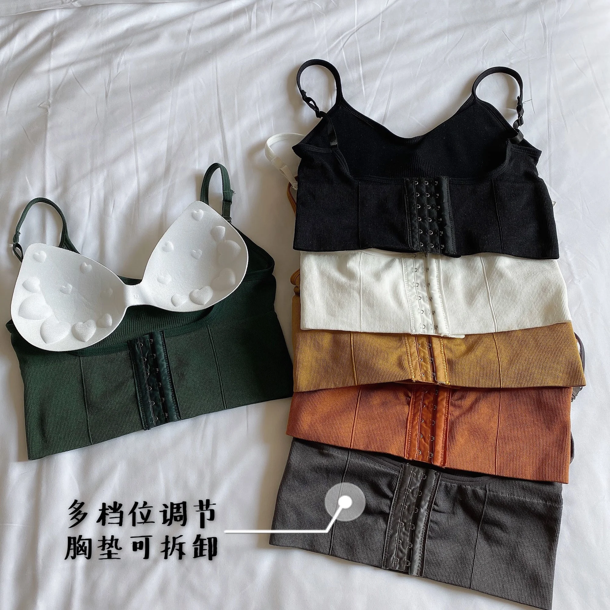 Женский жилет на бретелях Спайс для девушек летний U-образный топ с подкладкой