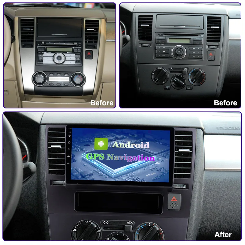 4G LTE 2G RAM 9 дюймов Android 10 IPS сенсорный экран GPS-навигация Радио для 2005-2010 Nissan Tiida