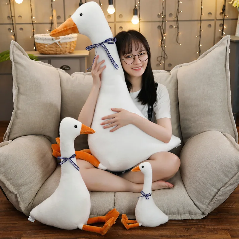 

30/50/80cm kawaii Goose & Seahorse Plush Toys Lovely Home Decoration Gifts Stuffed Animal Swan Toys for Children Kids