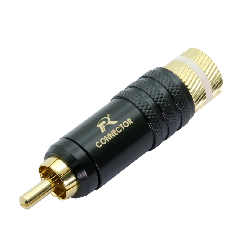 10 шт./5 пар разъем RCA роскошный медный для штекера позолоченный аудиоадаптер